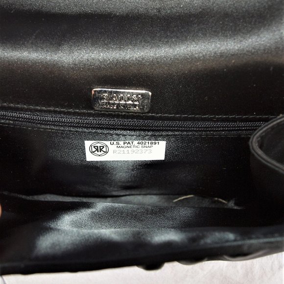 Vintage Bally Satin Crystal Rhinestone Clutch Bag New w/ Tags - Picture 8 of 8